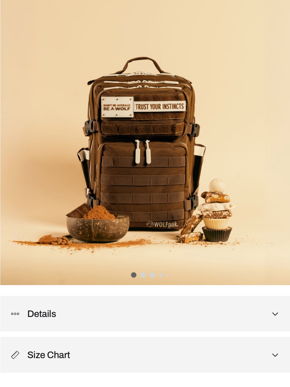WOLFPak Cocoa Tactical Everyday Backpack with MOLLE Panels